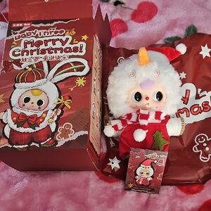 Christmas Themed Plush Toy with Red Outfit
